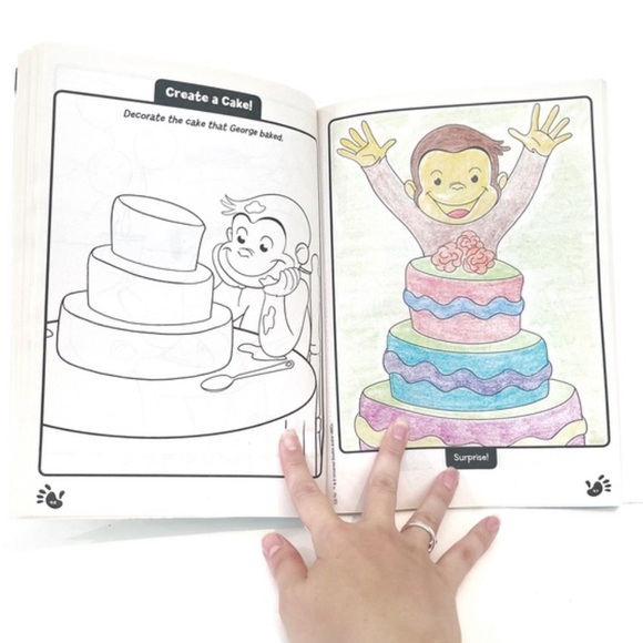 Curious George Activity and Colouring Book Monkey See Monkey Do Simon Scribbles - Picture 8 of 8